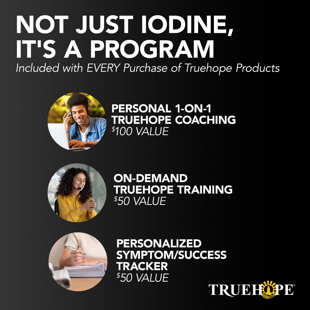 Truehope Nascent Iodine label guides identification of a no-fillers formula