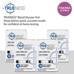 TRUENESS self-monitoring meter system shown for easy, quick glucose readings.