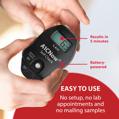 TRUEplus A1C result window provides a clear, 5-minute readout.