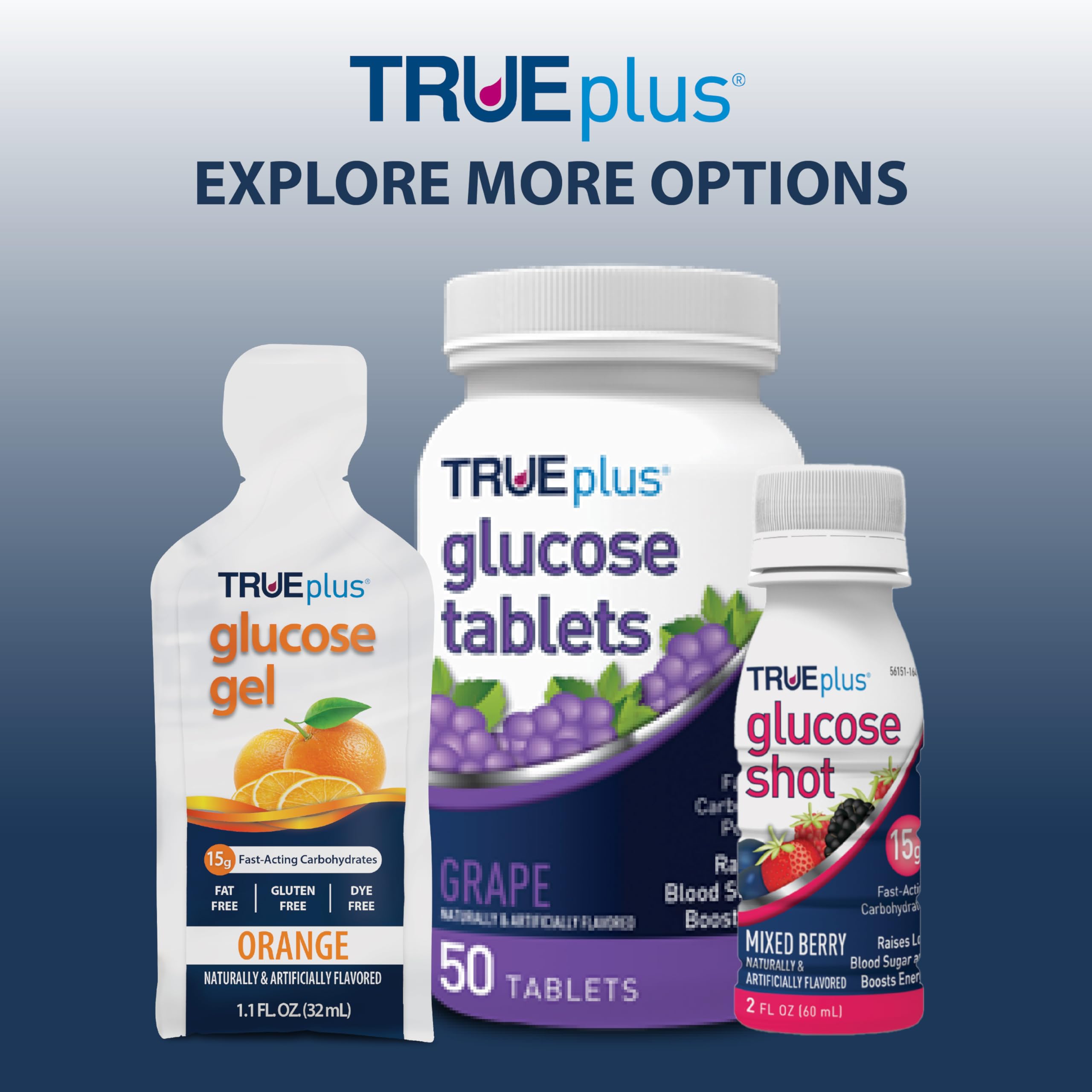 TRUEplus Glucose Gel Fruit Punch foil seal ensures freshness.