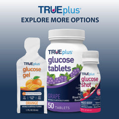 TRUEplus Glucose Gel Fruit Punch foil seal ensures freshness.