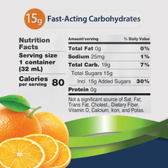 TRUEplus glucose gel orange pouch being squeezed during activity.