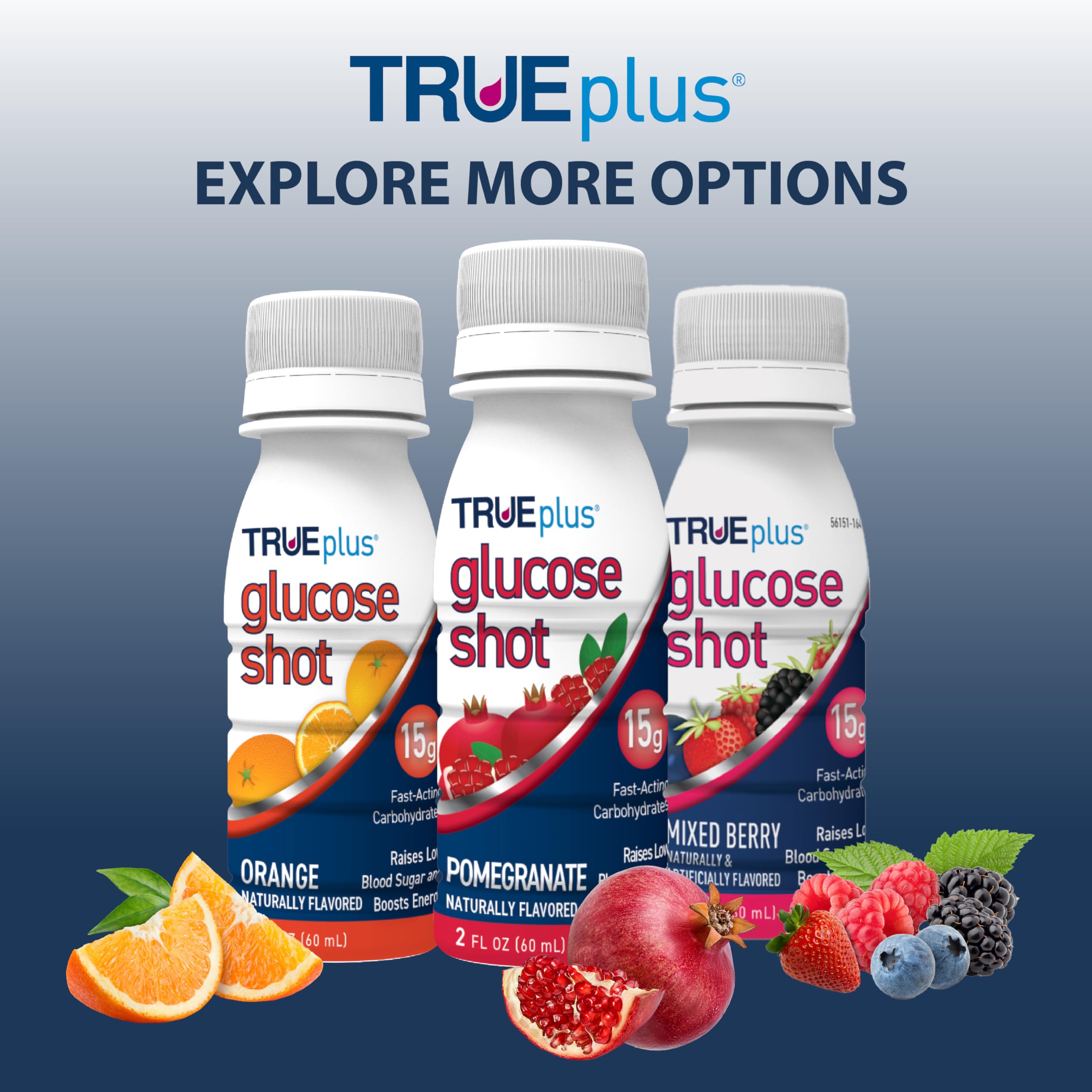 TRUEplus glucose product lineup, including gels and tablets.