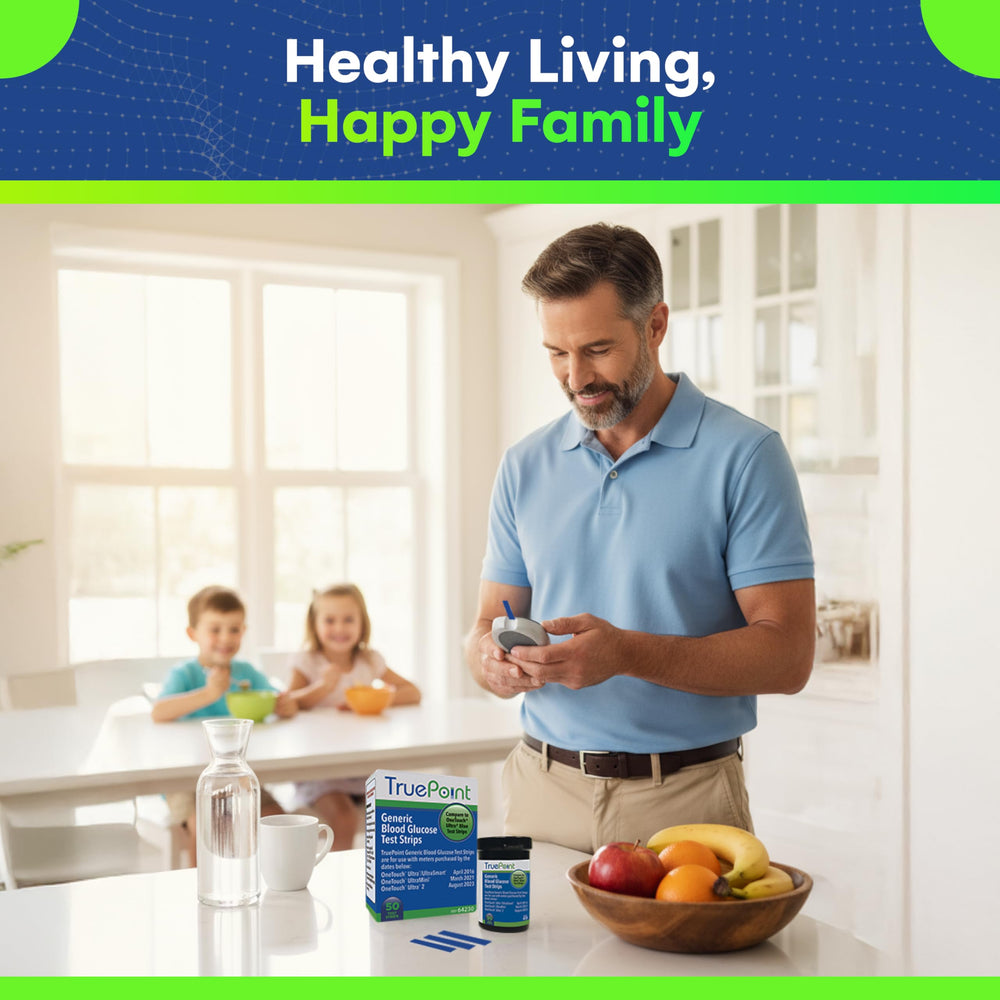 Requires a small blood sample for at-home glucose checks.