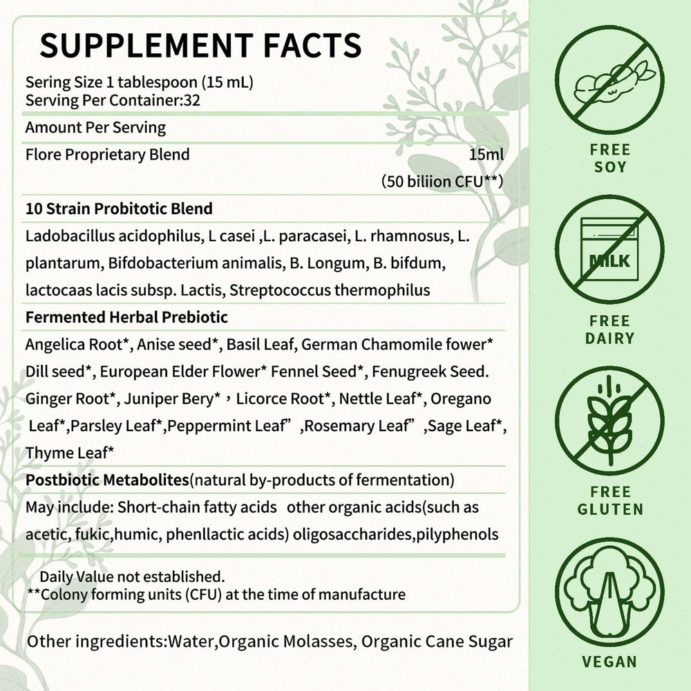 TRUERELIEF shows 10 probiotic strains for diverse gut health.