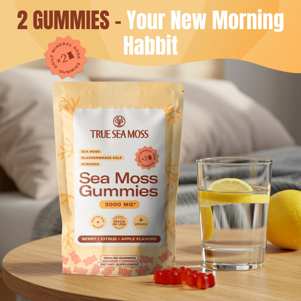 TrueSeaMoss Gummies daily-usage-scene showing simple routine.