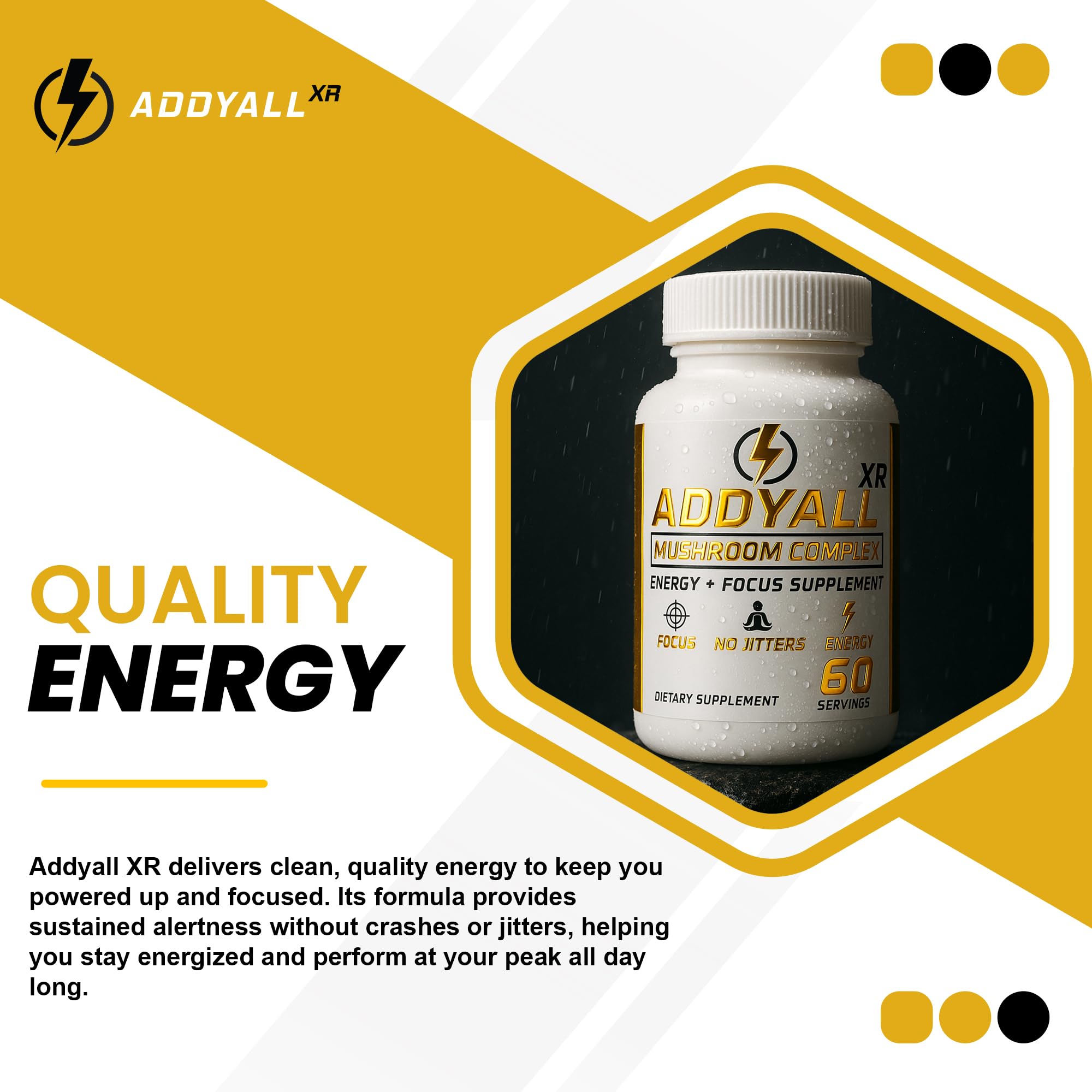 True Wood ADDYALL-XR label design featuring premium, plant-based ingredients for cognitive support.