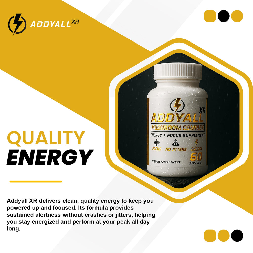 True Wood ADDYALL-XR label design featuring premium, plant-based ingredients for cognitive support.