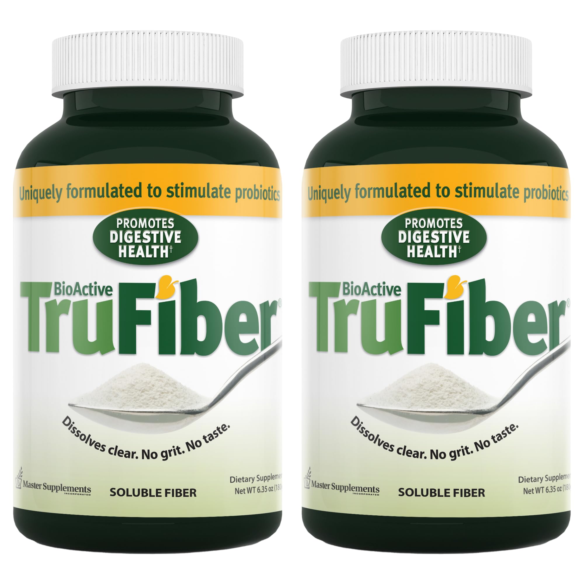 TruFiber bottle pour shows convenient daily prebiotic fiber for digestive balance.