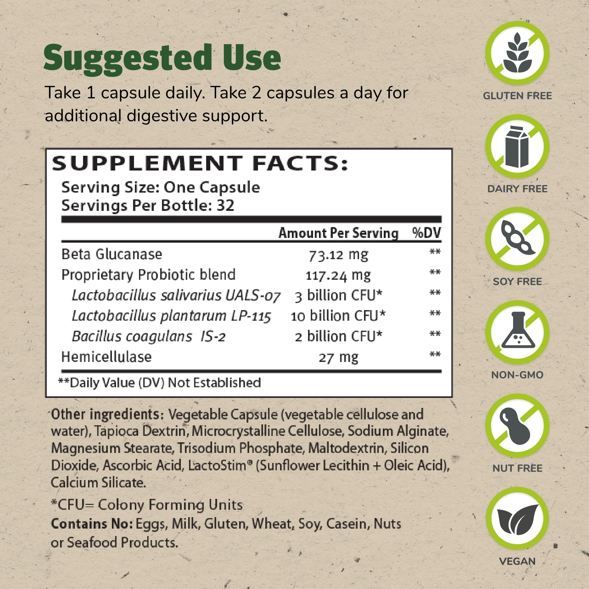 TruFlora Master Supplements bottle pour showing easy daily probiotic use