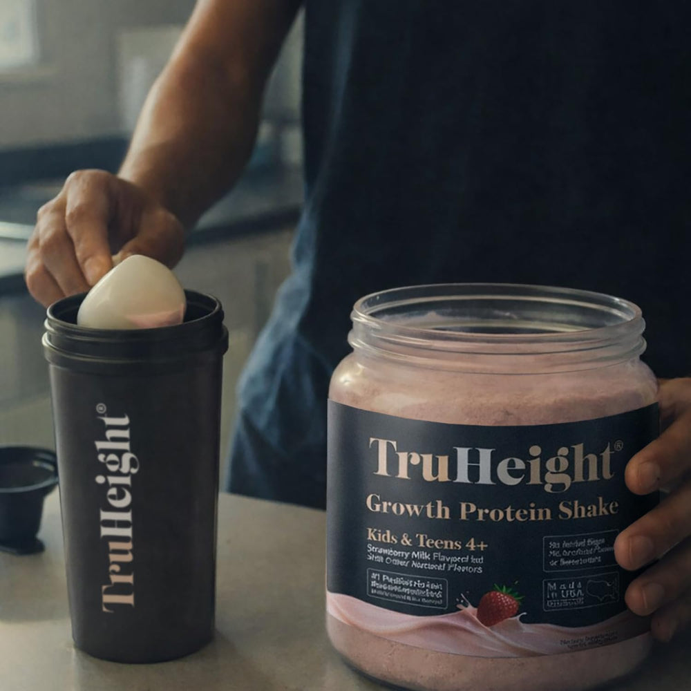 Ingredients image featuring vitamins and minerals in TruHeight shake