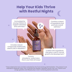TruHeight Kids Sleep Tincture dropper enables easy bedtime dosing.