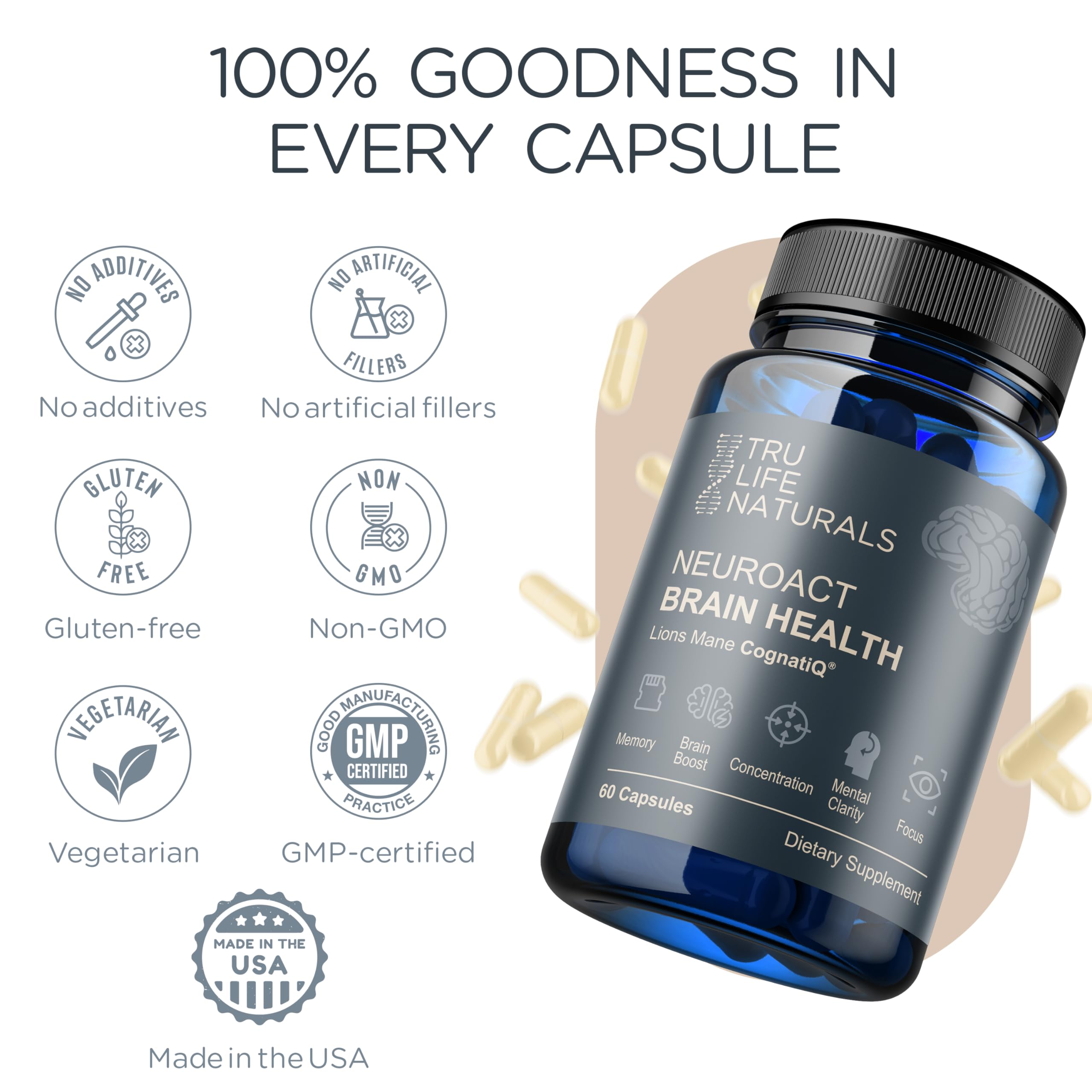 TRULIFE NATURALS NEUROACT energy visual in morning light.