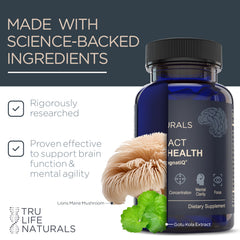 TRULIFE NATURALS NEUROACT label detail shows CognatiQ and B3/B6.