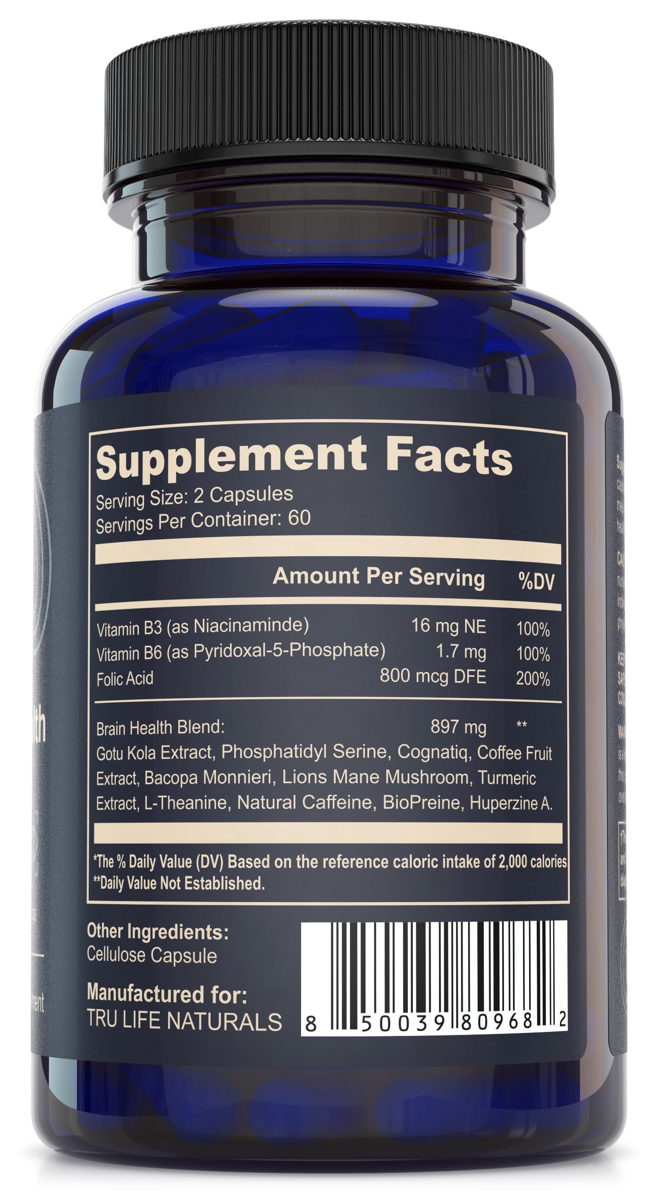 TRULIFE NATURALS NEUROACT memory-boost concept illustration.