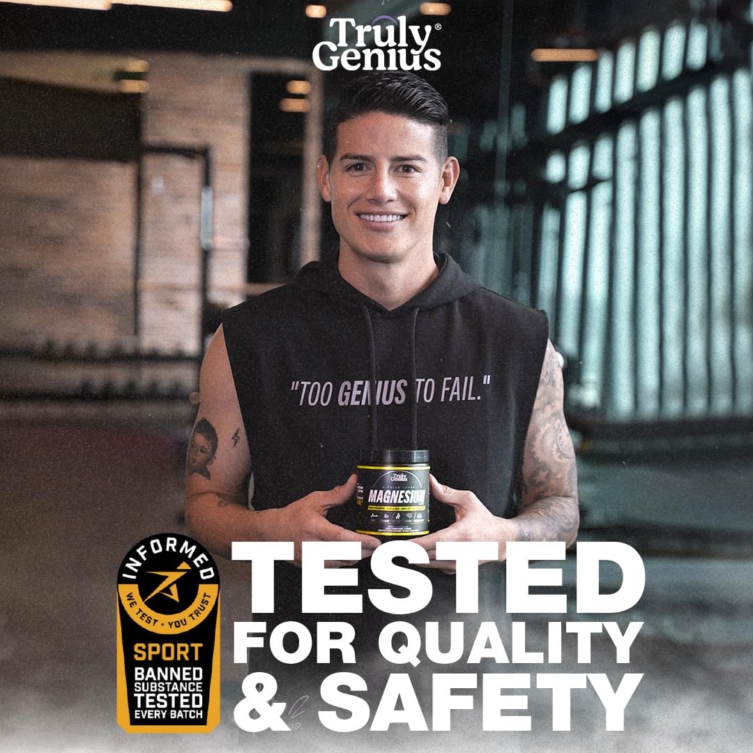 Truly Genius magnesium powder athlete endorsement highlights trusted formulation by James Rodriguez.