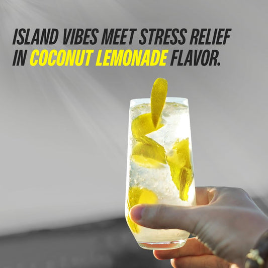 Truly Genius magnesium powder coconut lemonade pour demonstrates quick-mix convenience for workouts.