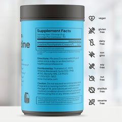 TRUMETA creatine monohydrate powder label close-up emphasizing Creapure quality