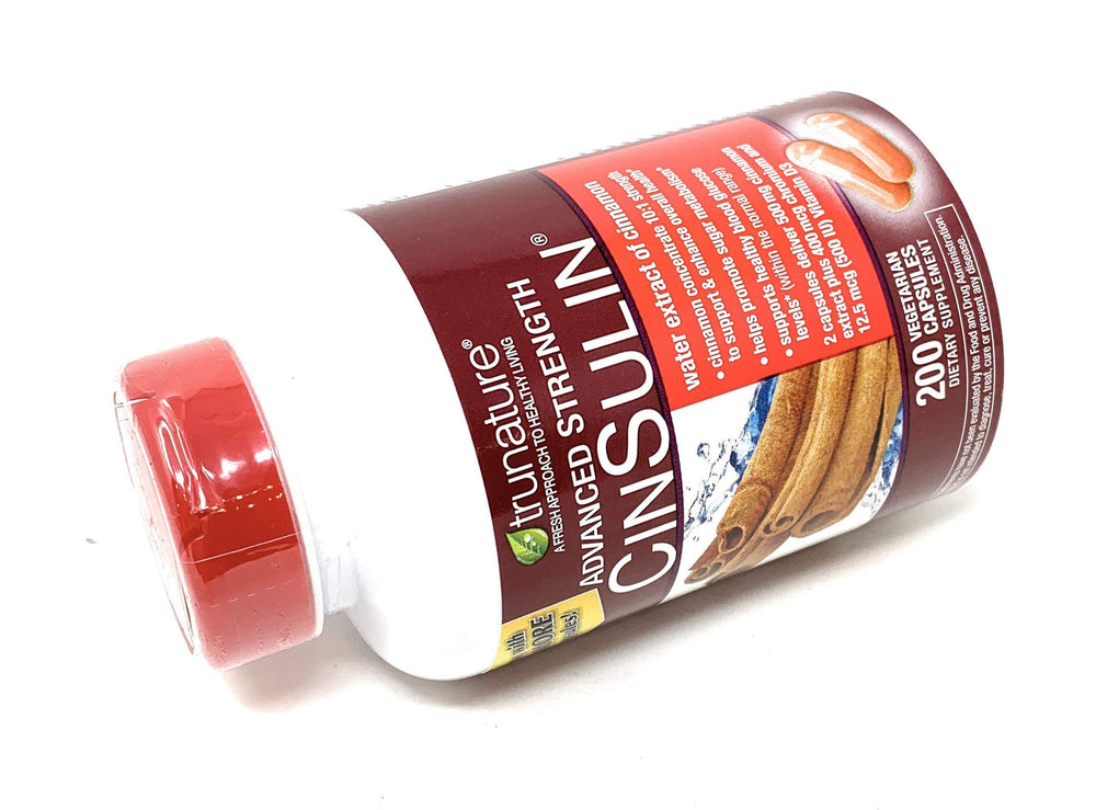 TruNature CinSulin vegetarian capsules 400-count for easy daily use.