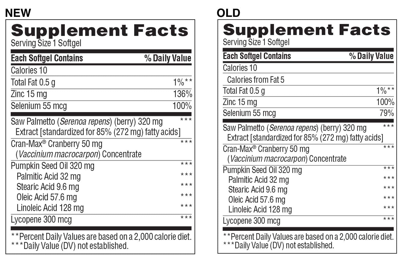 TruNature Prostate Health Complex bottle back highlights ingredients like zinc and lycopene for daily support.