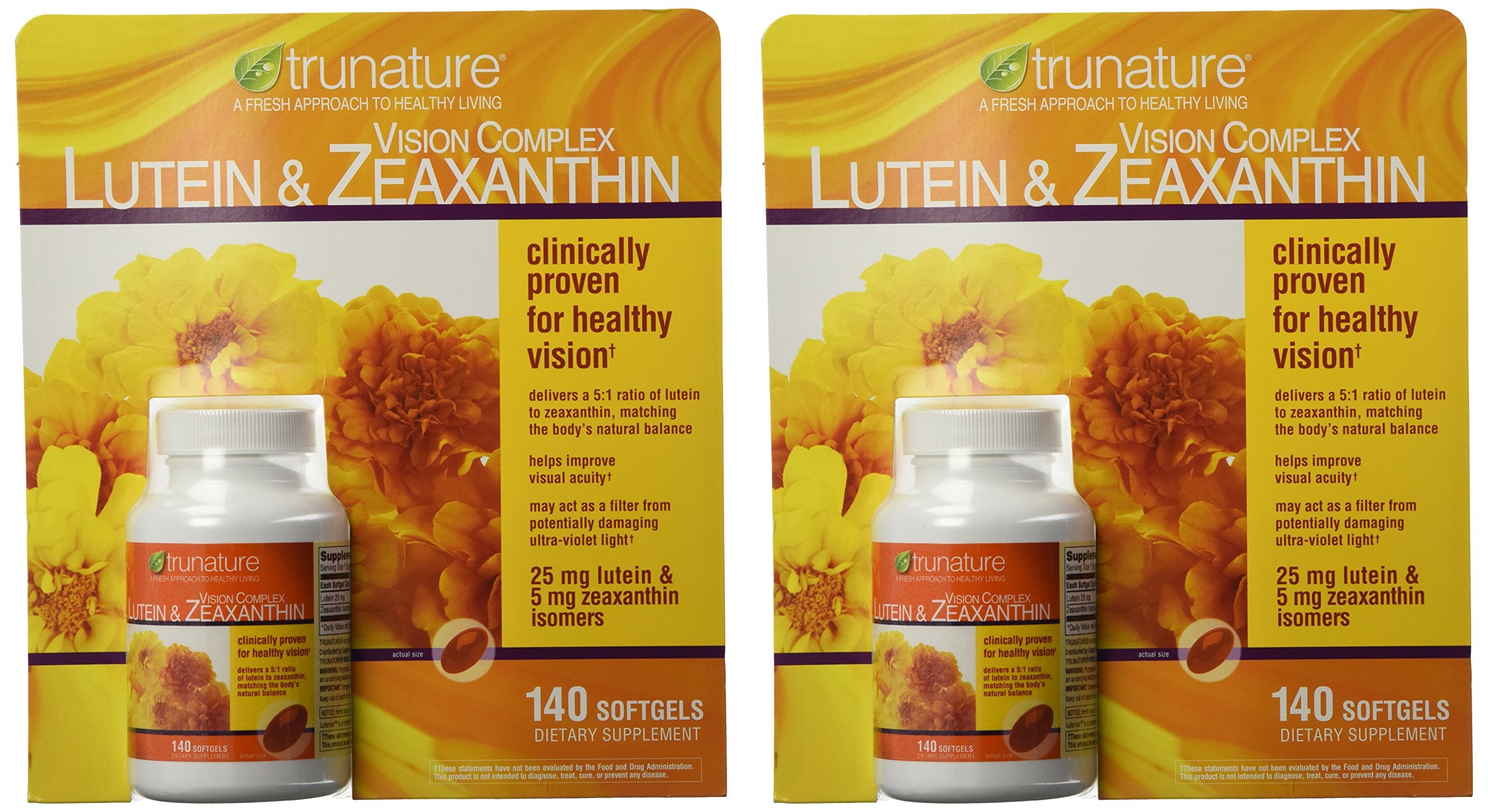 TruNature Vision Complex bottle front with 280 softgels for eye health support