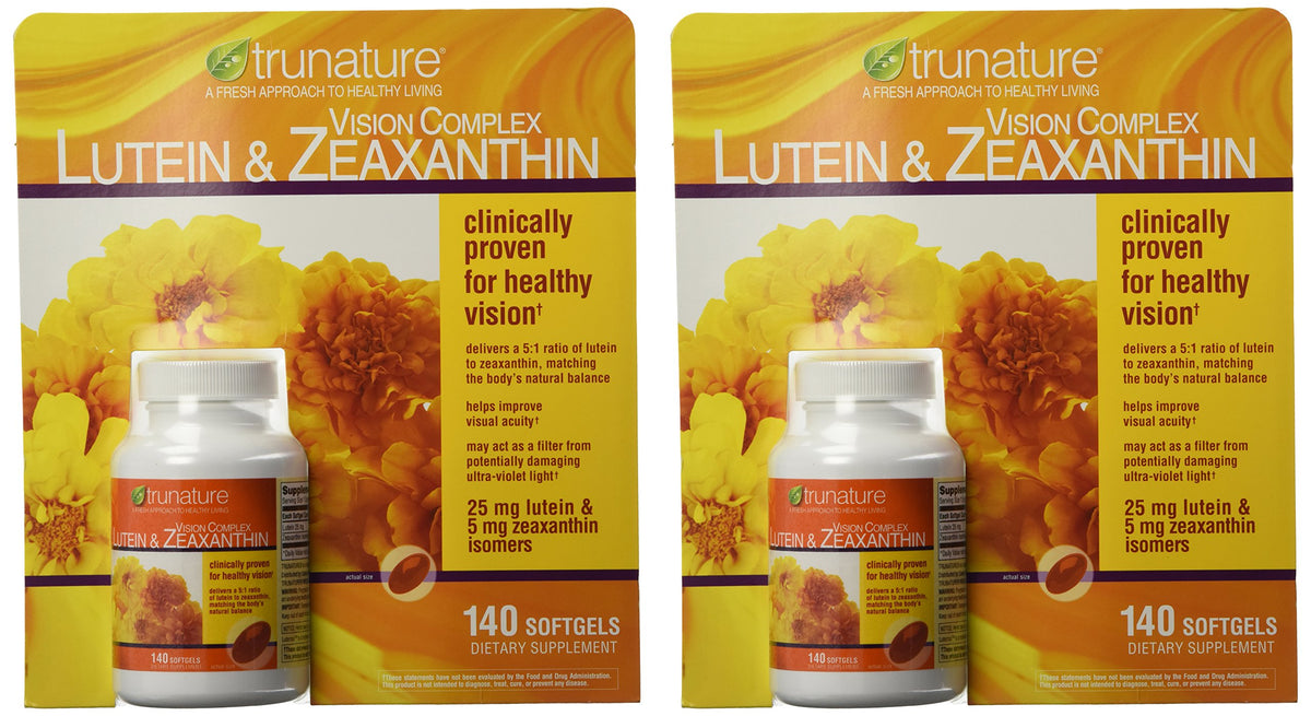 TruNature Vision Complex bottle front with 280 softgels for eye health support