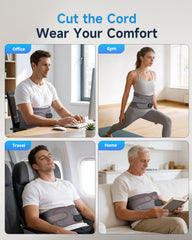 Trunsif adjustable secure elastic straps fit waists 28 to 50 inches.