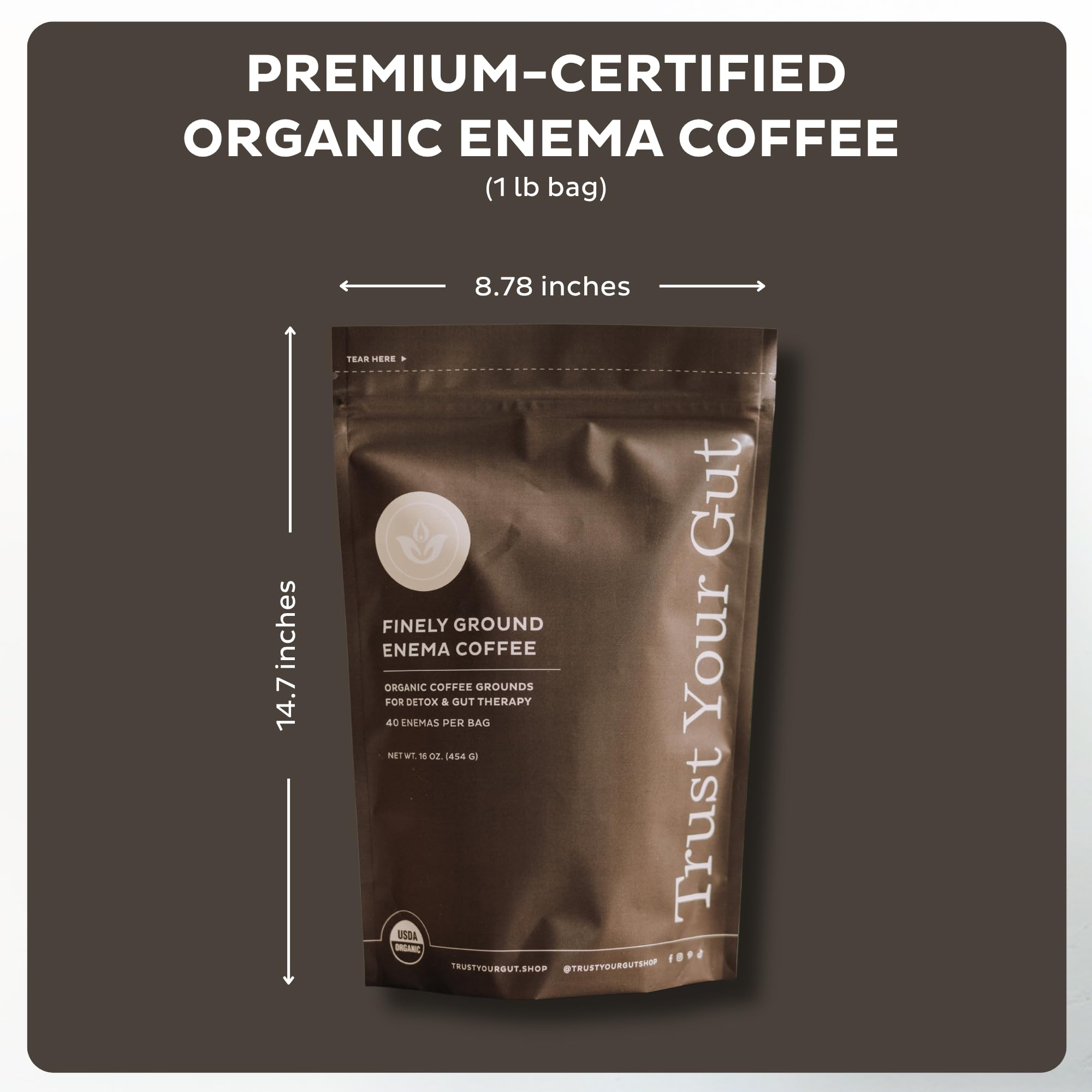 Using the enema coffee with kit for comfortable at-home routine.