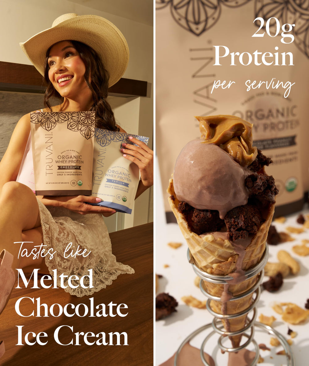 Truvani farm image with grass-fed cows for organic whey.