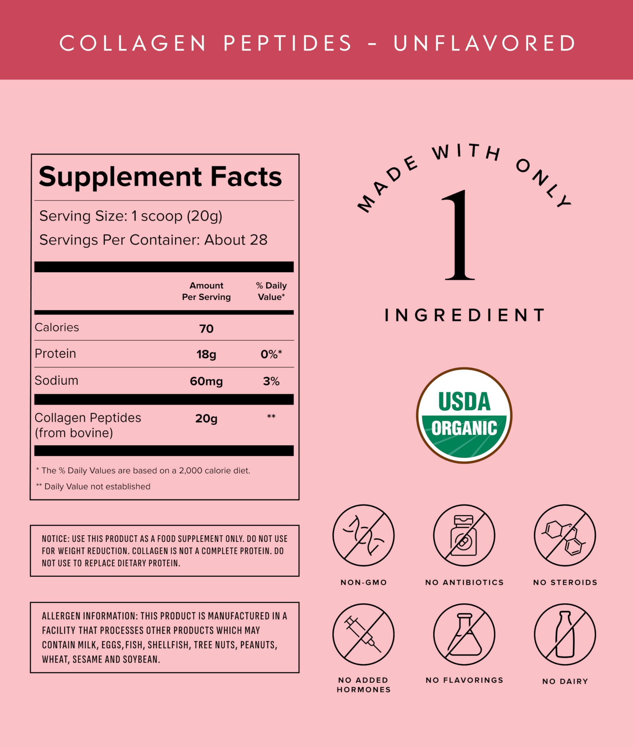 Truvani hydrolyzed collagen peptides scoop—easy measure for mixing into beverages and recipes.