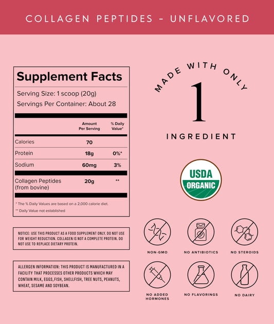 Truvani hydrolyzed collagen peptides scoop—easy measure for mixing into beverages and recipes.