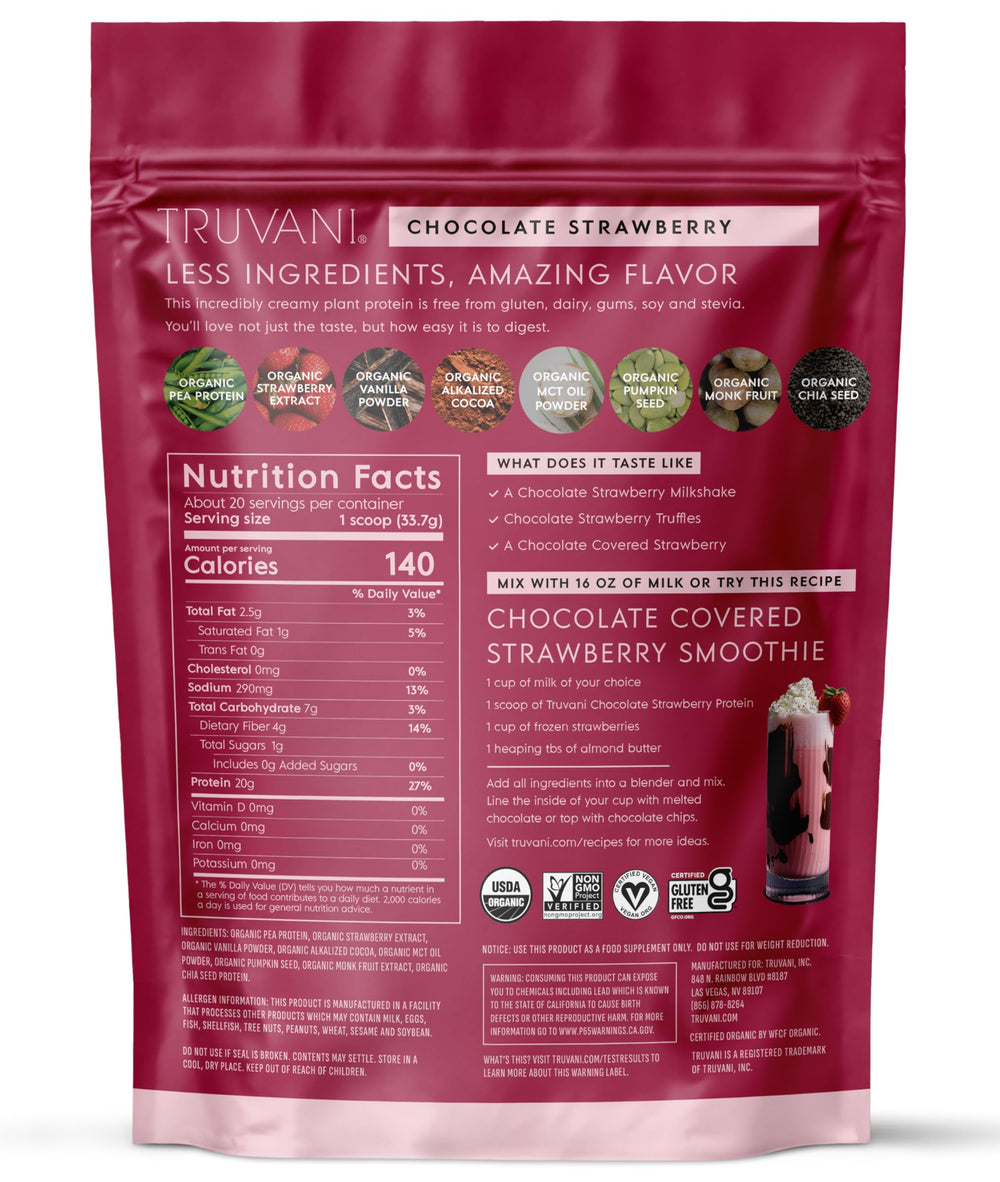 Truvani packaging highlights no added sugar via organic monk fruit.