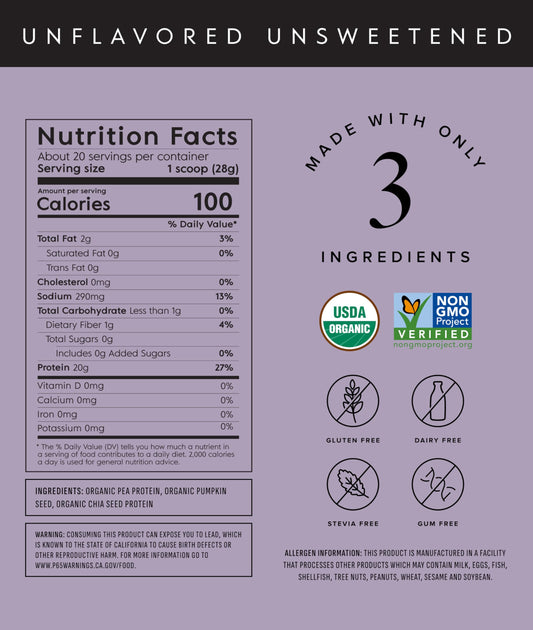 Truvani pea protein powder scoop emphasizes easy measurement for shakes