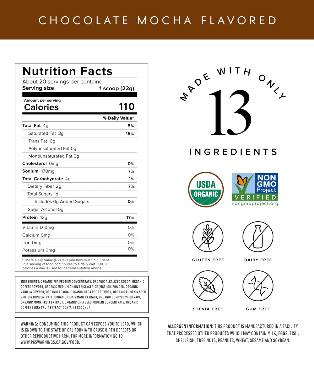 Truvani serving-spoon with mix suggests convenient on-the-go protein boost.