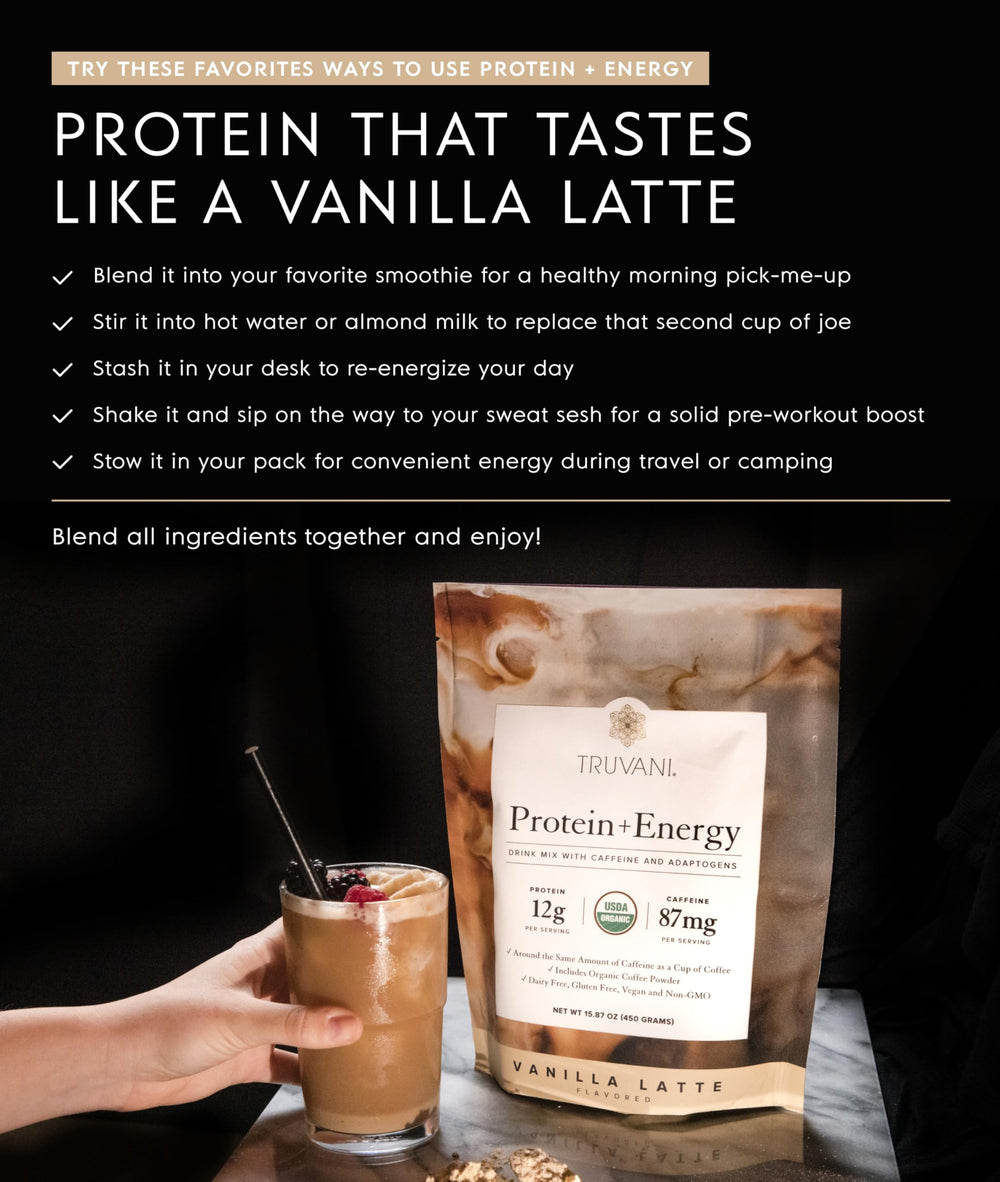Truvani single-serve on-the-go sachet for quick fueling