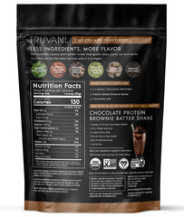Truvani protein powder chocolate pouring shot conveys quick mix and grab-and-go