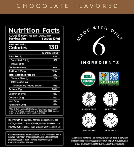 Truvani chocolate protein powder scoop highlights convenient serving for quick smoothies