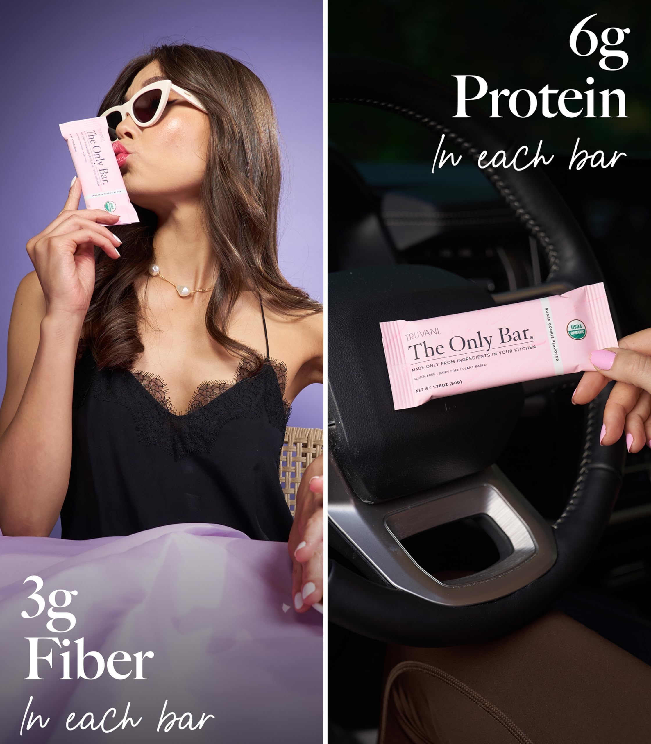 Truvani Sugar Cookie Bar on the go beside a gym bag for quick nourishment.