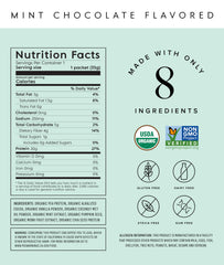Truvani Mint Chocolate protein packet ready for smoothie mix
