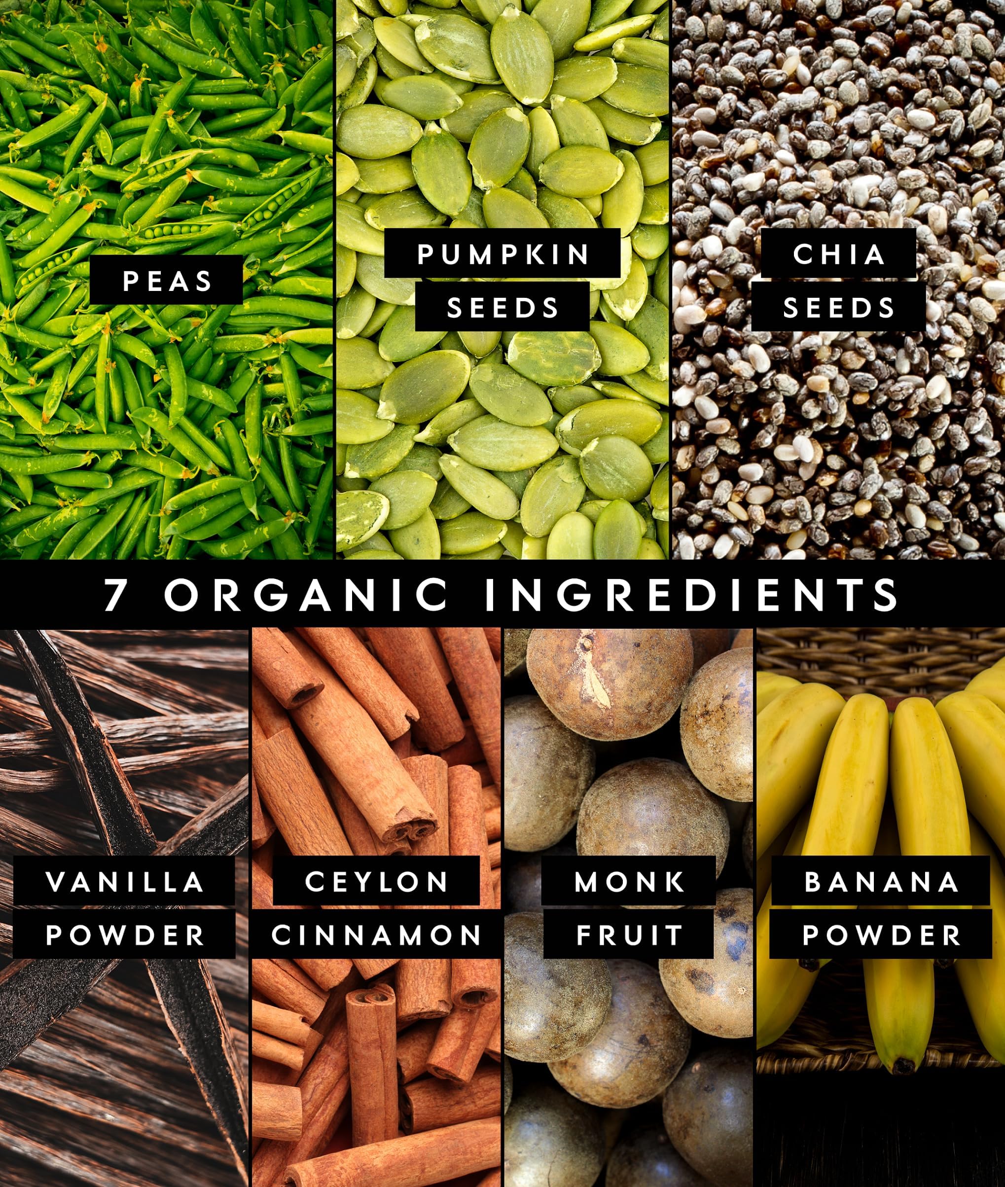 Truvani Banana Cinnamon ingredients panel highlighting clean formula