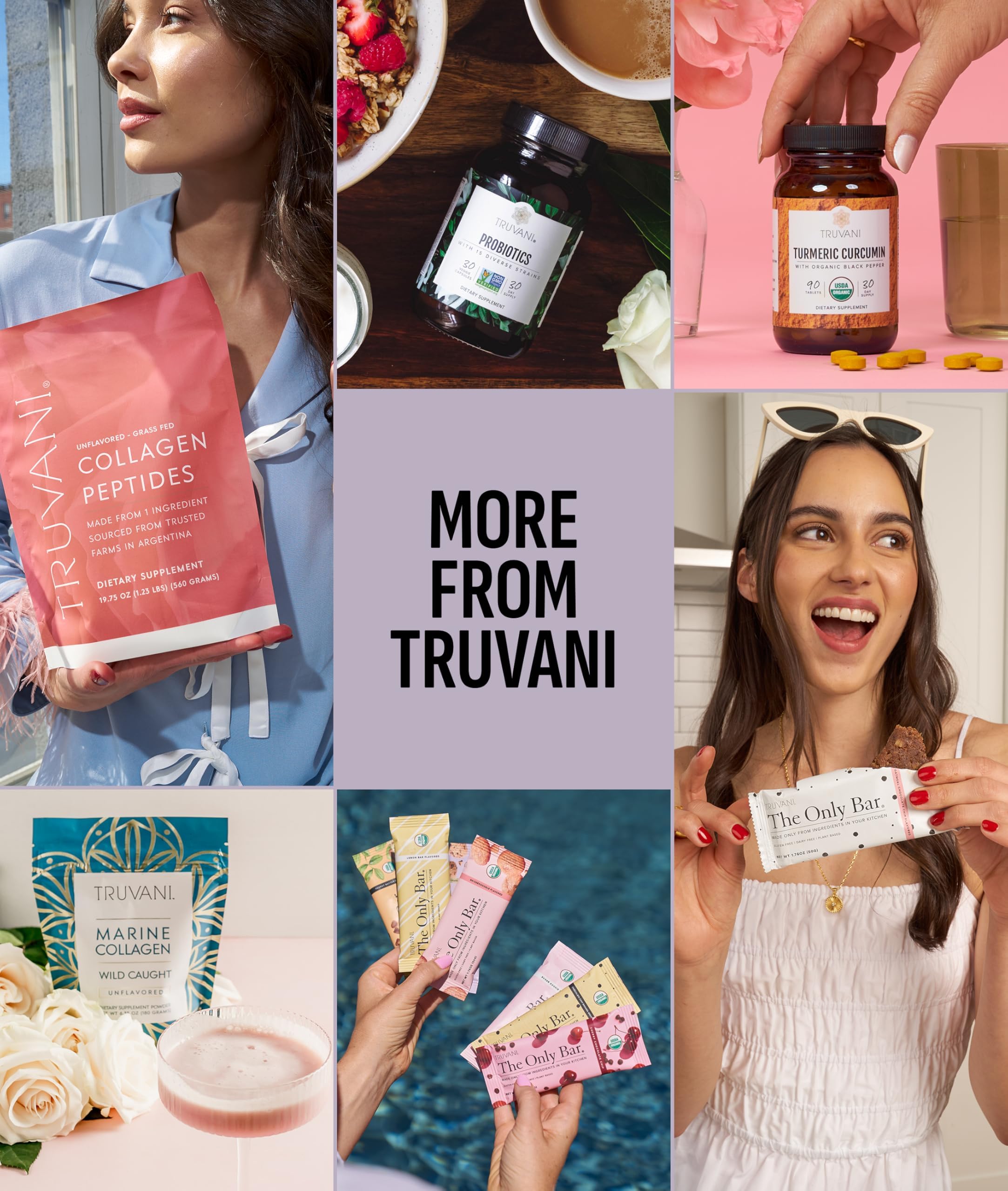 Each serving from Truvani delivers 120-140 calories for balanced nutrition.