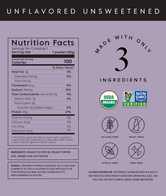 Truvani vegan pea protein powder travel packets for on-the-go protein.