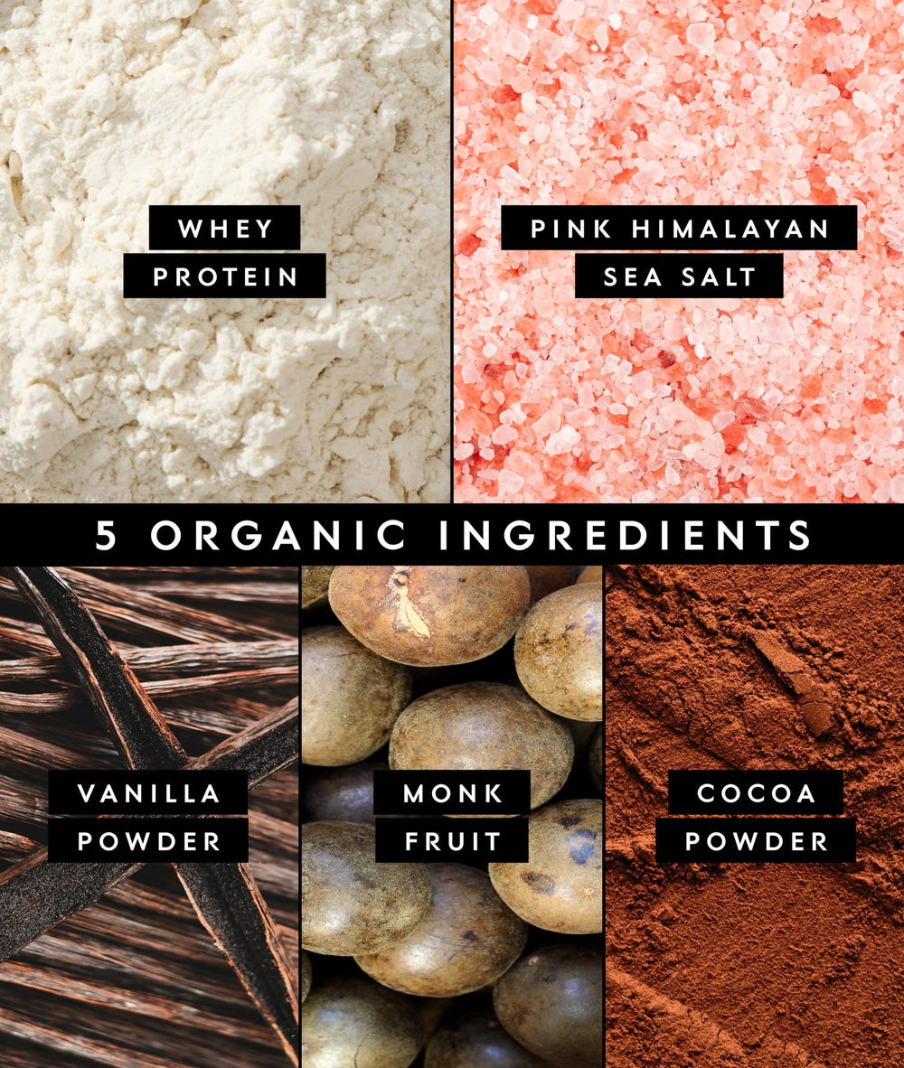 Truvani whey scoop showcasing 20g protein and essential amino acids.