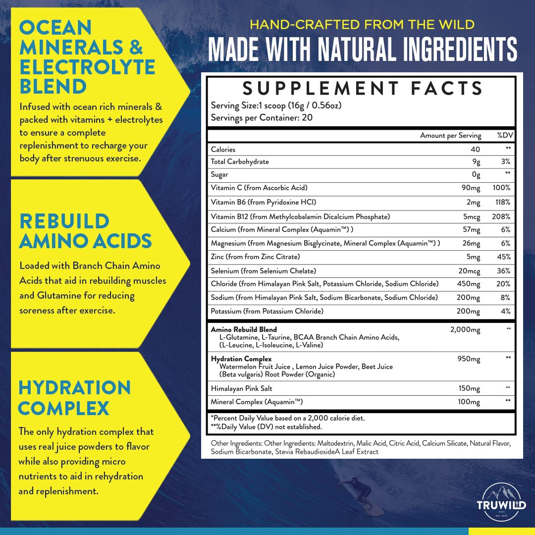 Dissolving TruWild Hydrate powder in water for hydration on the go
