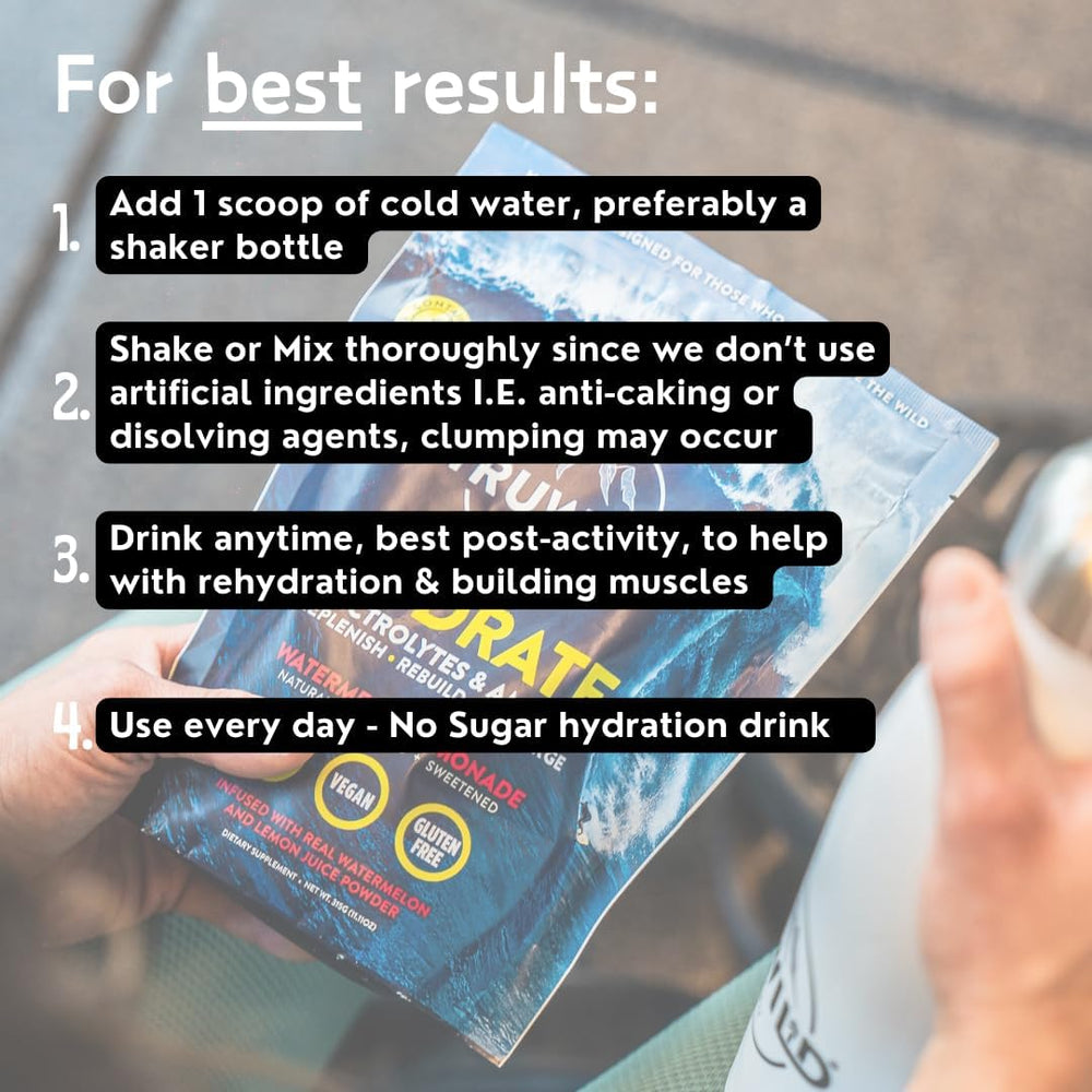 TruWild Hydrate on-the-go pouch ready for travel