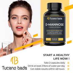 Tucano Bads D-Mannose capsules for kidney support and bladder balance.