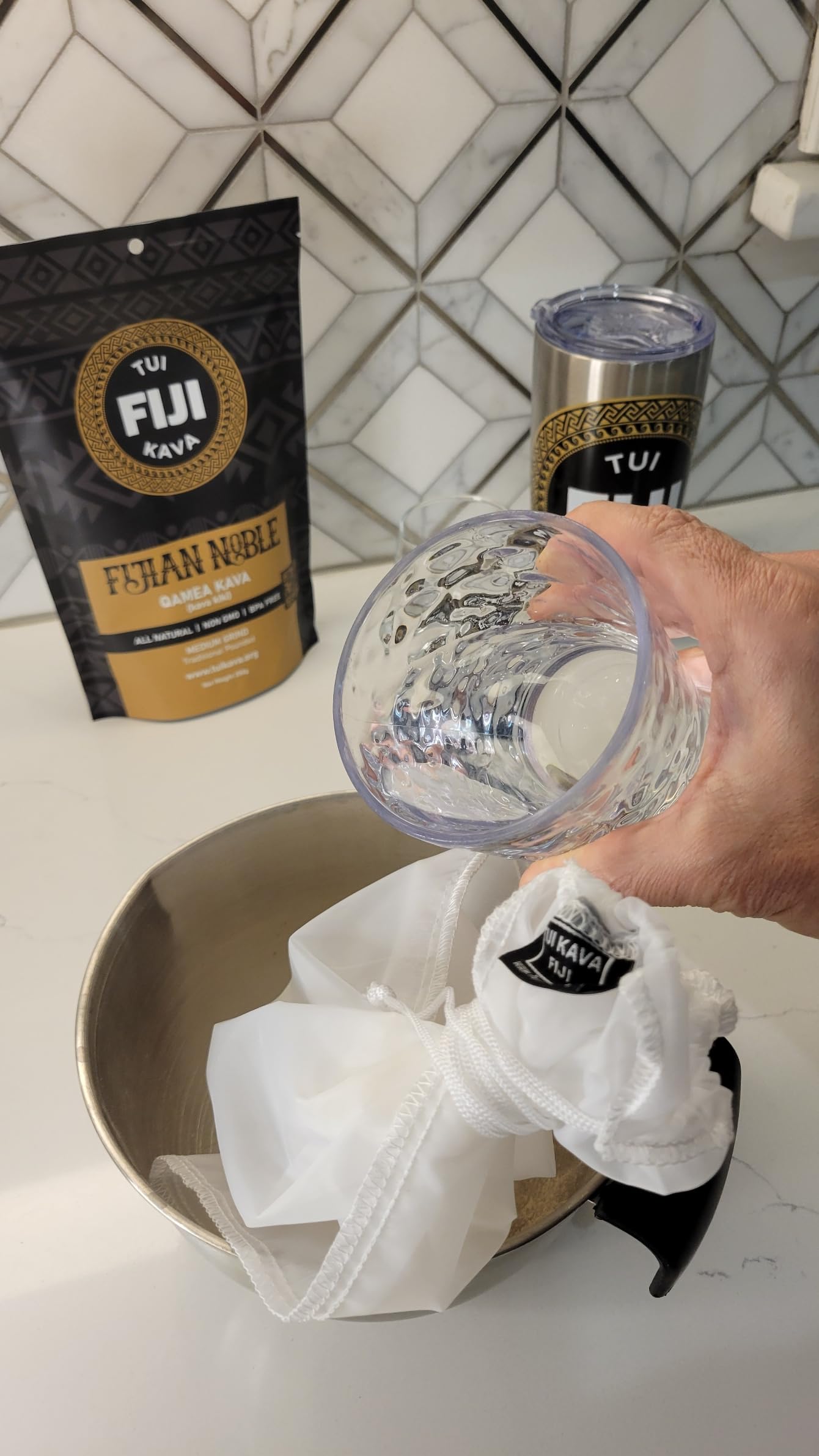 TUI KAVA rain and spring water source underscores natural farming and purity.