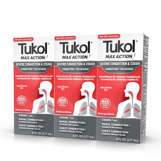 TUKOL Max Severe Cough bottle front image highlighting quick relief potential