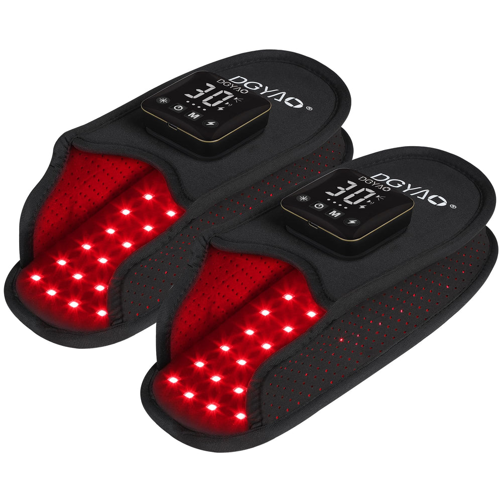 TUOB cordless red infrared foot slipper front view for whole-foot therapy
