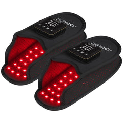 TUOB cordless red infrared foot slipper front view for whole-foot therapy